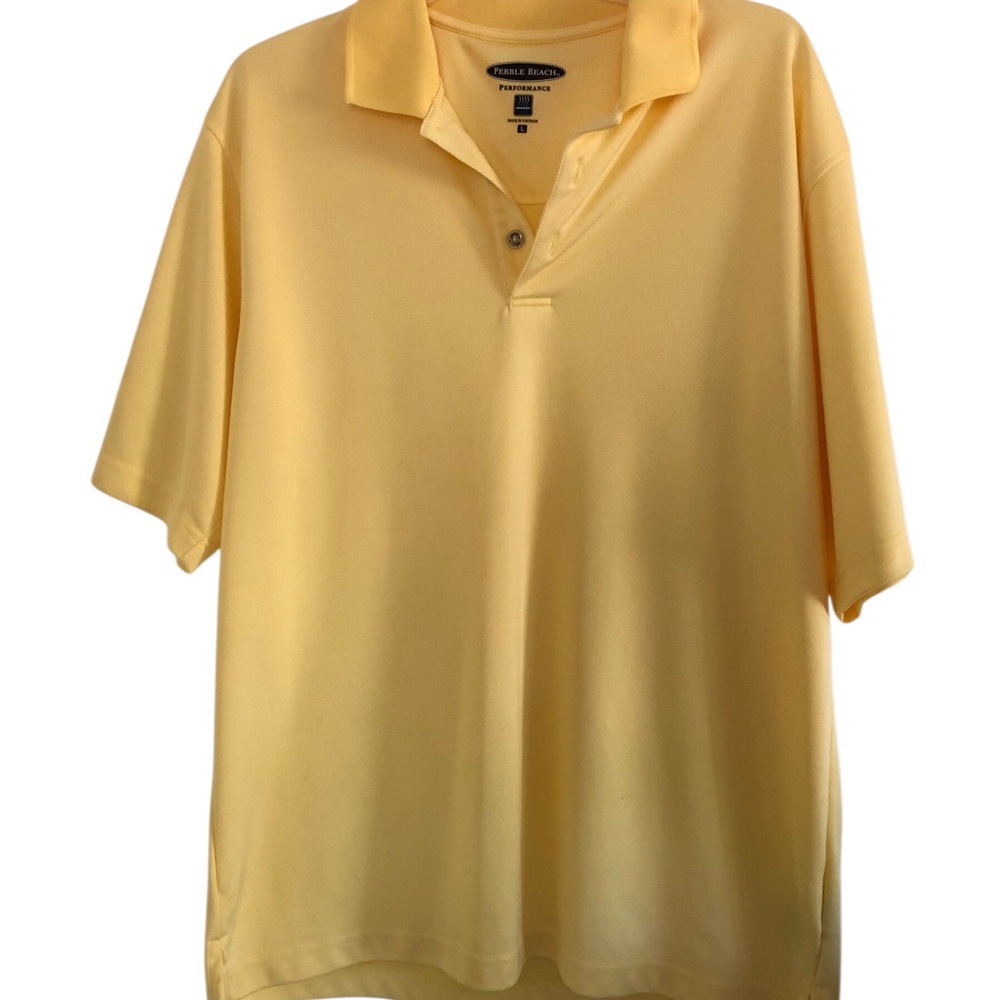 Pebble Beach Men's Light Yellow Performance Polo
